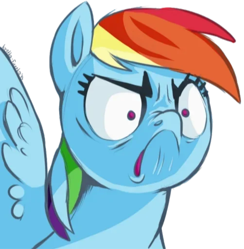 🥰 Стикер «Rainbow Dash MLP» для Telegram