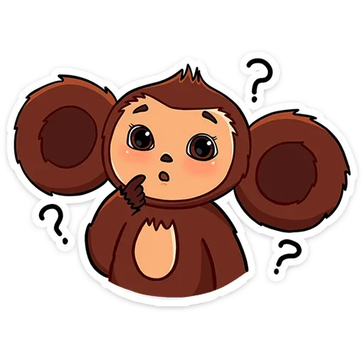 ❓ Стикер «Чебурашка в кино» для Telegram
