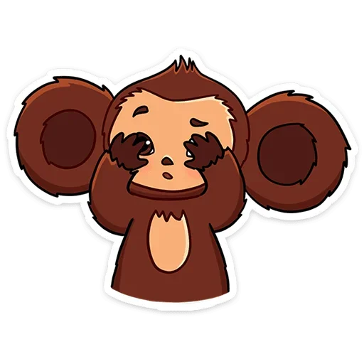 🙈 Стикер «Чебурашка в кино» для Telegram