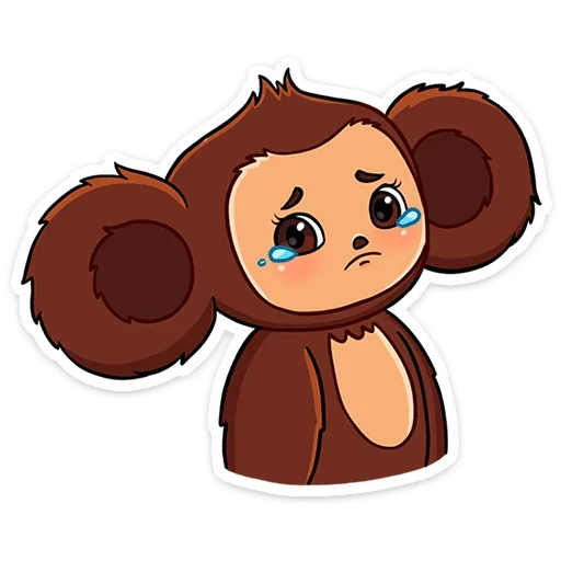 😢 Стикер «Чебурашка в кино» для Telegram
