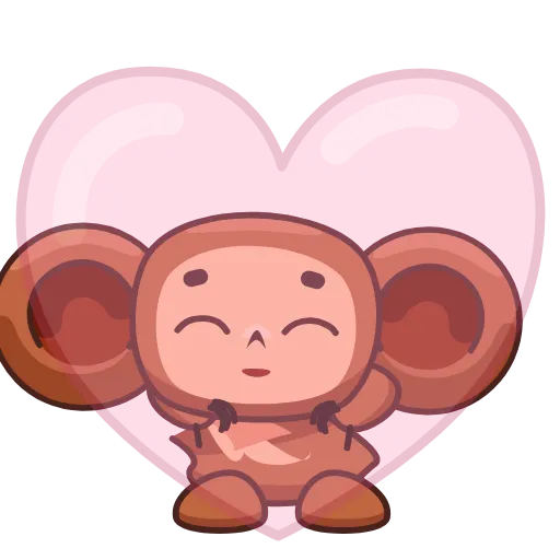 ❤️ Стикер «Cheburashka» для Telegram