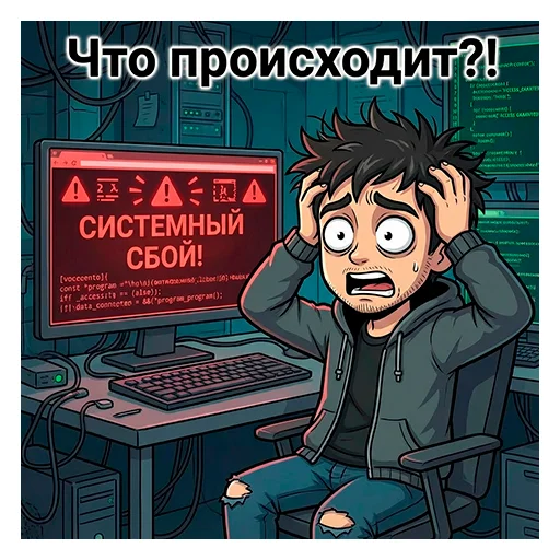 😫 Стикер «Чед Кодер ⊳» для Telegram