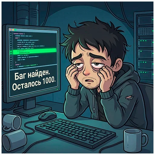😖 Стикер «Чед Кодер ⊳» для Telegram