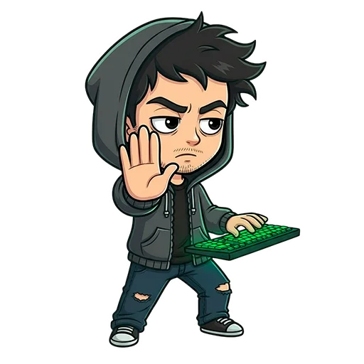 ✋ Стикер «Чед Кодер ⊳» для Telegram