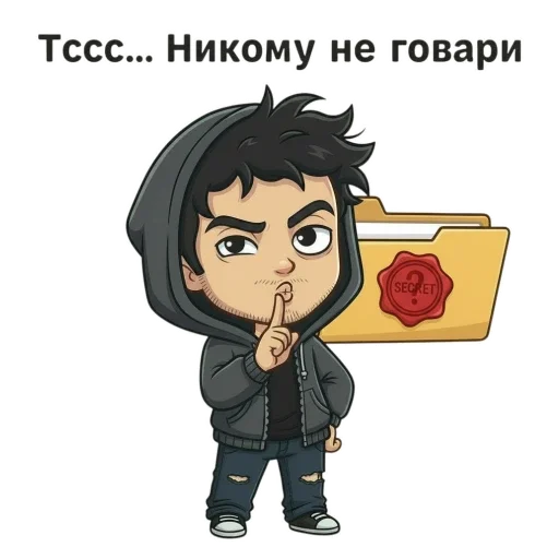 🤫 Стикер «Чед Кодер ⊳» для Telegram