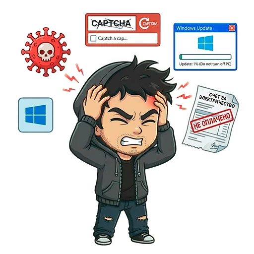🤯 Стикер «Чед Кодер ⊳» для Telegram