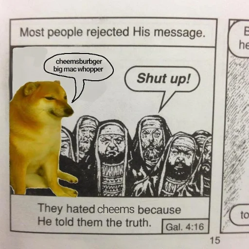 ✝️ Стикер «Cheemsburbger&;s Redemption» для Telegram