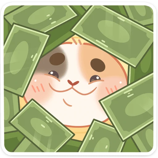 🤑 Стикер «Котик Чиз» для Telegram