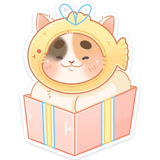 🎁 Стикер «Котик Чиз» для Telegram