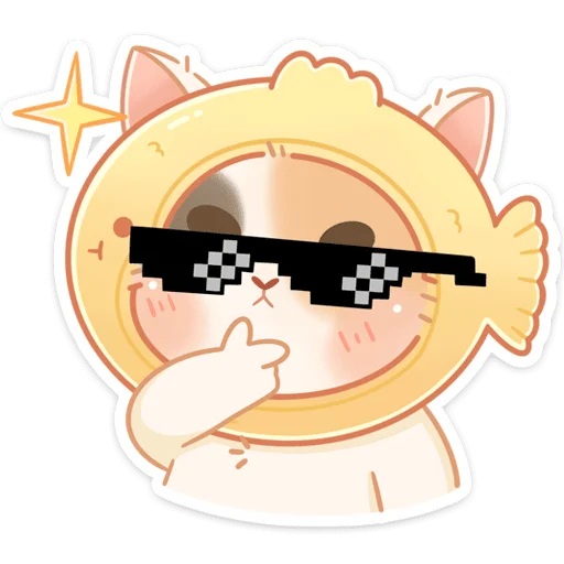 😎 Стикер «Котик Чиз» для Telegram
