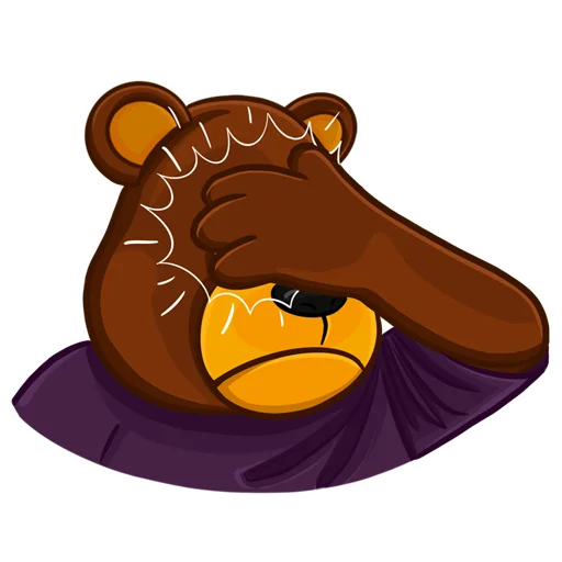🤦‍♂️ Стикер «Чеховский Мишка» для Telegram