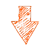Стикер 43 Оранжевые иконки для оформления постов и буквы
