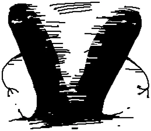 😊 Стикер «Длинный Чёрный Чел» для Telegram