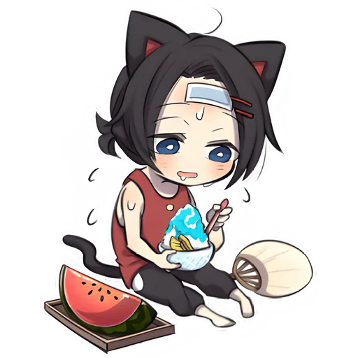 😋 Стикер «Черный котенок 2» для Telegram