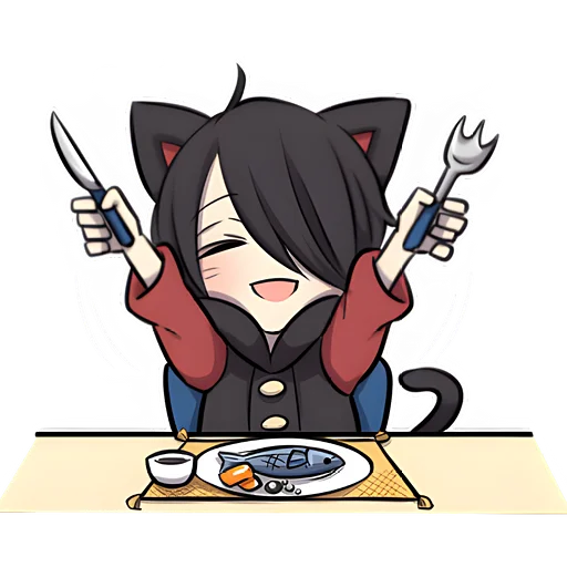 😋 Стикер «Черный котенок 2» для Telegram