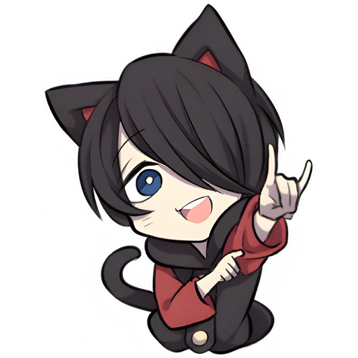 🫱 Стикер «Черный котенок 2» для Telegram
