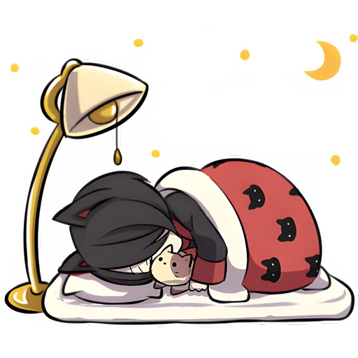 🌙 Стикер «Черный котенок 2» для Telegram