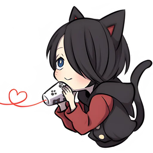 🥰 Стикер «Черный котенок 2» для Telegram