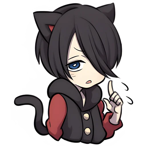 😔 Стикер «Черный котенок 2» для Telegram