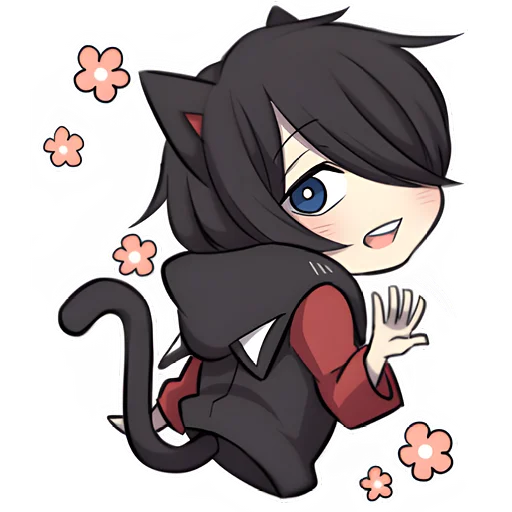 😃 Стикер «Черный котенок 2» для Telegram