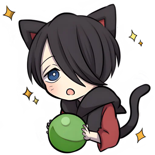 😇 Стикер «Черный котенок 2» для Telegram