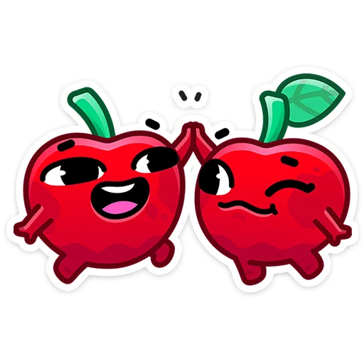 🤝 Стикер «Pulpy - Вишнёвые оптимисты» для Telegram