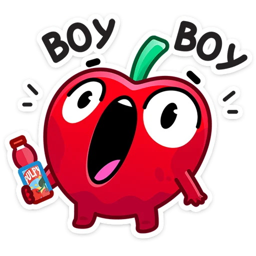 🤩 Стикер «Pulpy - Вишнёвые оптимисты» для Telegram
