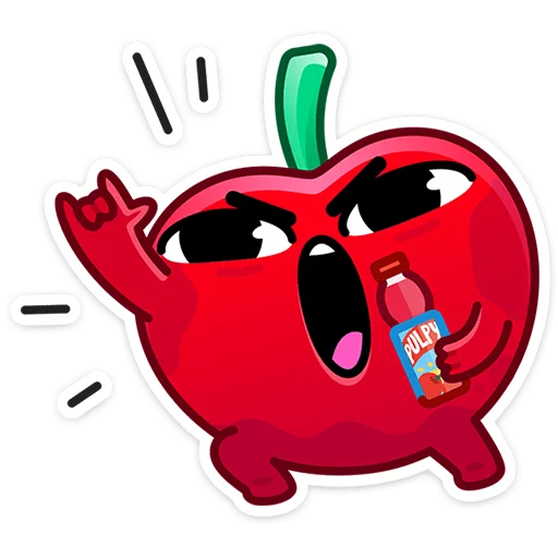 🤘 Стикер «Pulpy - Вишнёвые оптимисты» для Telegram