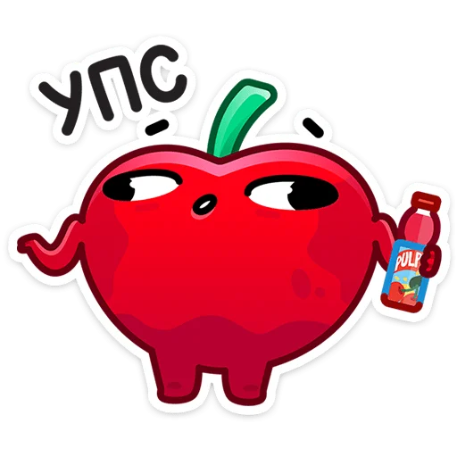 😬 Стикер «Pulpy - Вишнёвые оптимисты» для Telegram