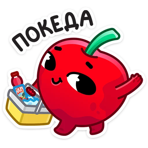 👋 Стикер «Pulpy - Вишнёвые оптимисты» для Telegram