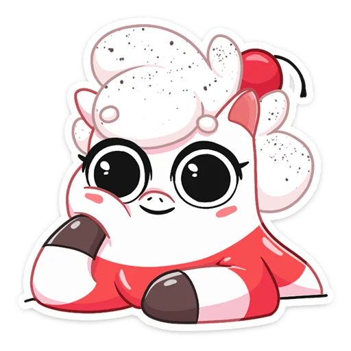 😏 Стикер «У единорожека Мороженко появился новый вкус -» для Telegram