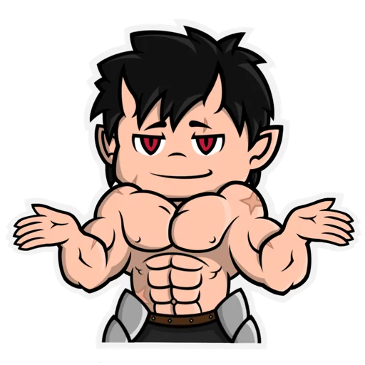 🤷‍♂️ Стикер «Chibi Demon for» для Telegram