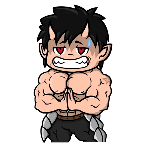 🙏 Стикер «Chibi Demon for» для Telegram