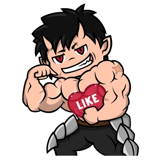 ❤️ Стикер «Chibi Demon for» для Telegram