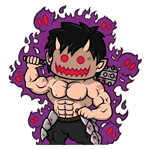 😈 Стикер «Chibi Demon for» для Telegram