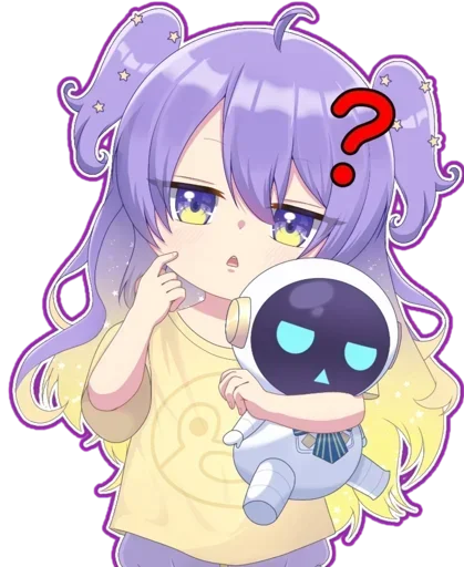 🙄 Стикер «Chibi Moona Hoshinova» для Telegram