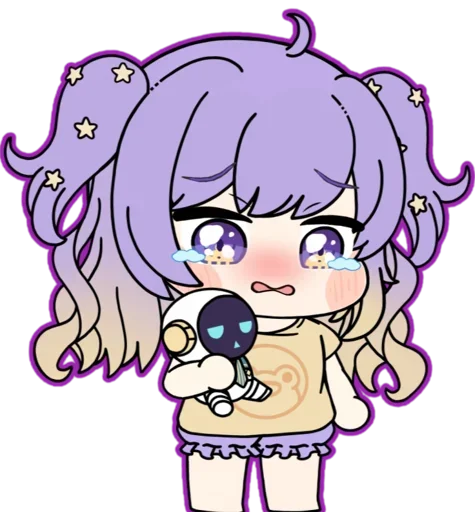 😍 Стикер «Chibi Moona Hoshinova» для Telegram