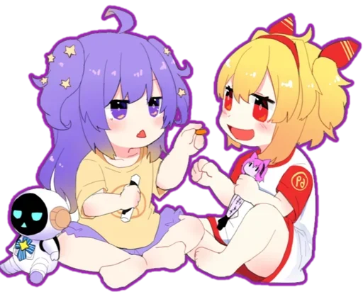 😜 Стикер «Chibi Moona Hoshinova» для Telegram
