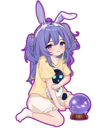 😒 Стикер «Chibi Moona Hoshinova» для Telegram