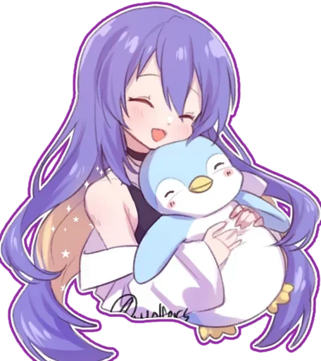 ☺️ Стикер «Chibi Moona Hoshinova» для Telegram