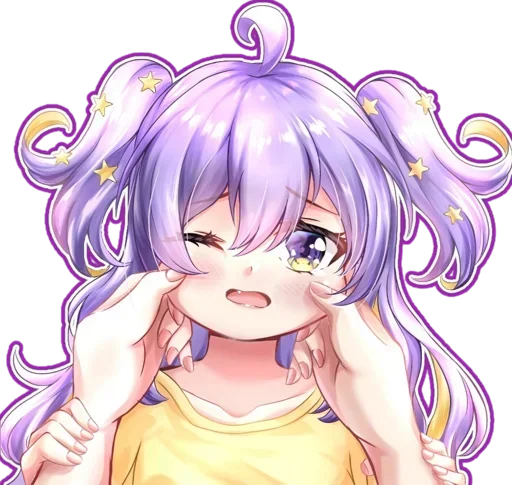 😍 Стикер «Chibi Moona Hoshinova» для Telegram