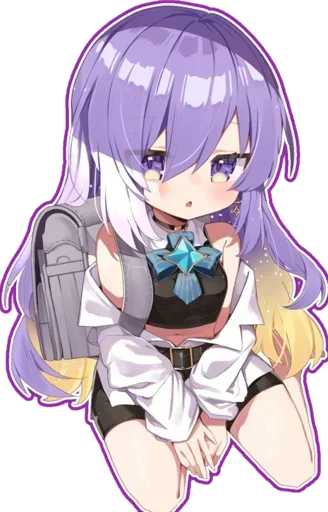 🤤 Стикер «Chibi Moona Hoshinova» для Telegram