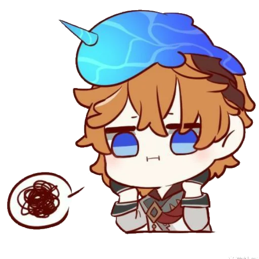 😒 Стикер «Chibi Tartaglia» для Telegram