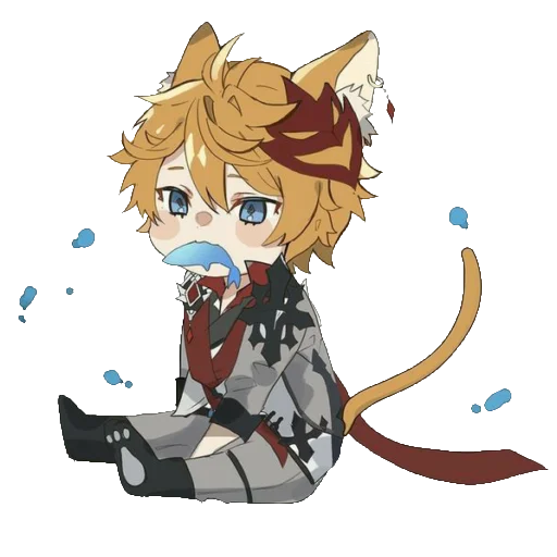 🐟 Стикер «Chibi Tartaglia» для Telegram