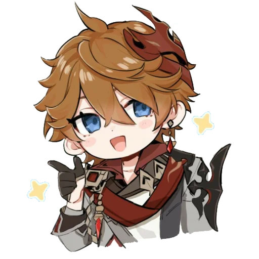 ☺ Стикер «Chibi Tartaglia» для Telegram