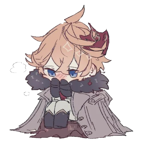 😔 Стикер «Chibi Tartaglia» для Telegram