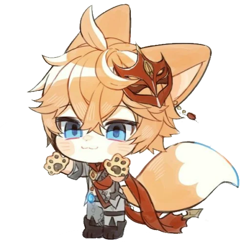 🤗 Стикер «Chibi Tartaglia» для Telegram
