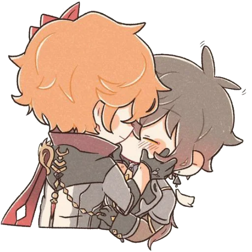 😚 Стикер «Chibi Tartaglia» для Telegram