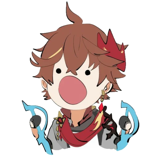 😮 Стикер «Chibi Tartaglia» для Telegram