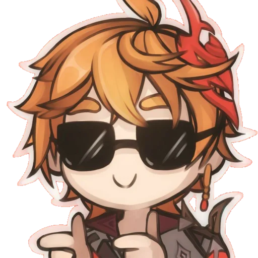 😎 Стикер «Chibi Tartaglia» для Telegram